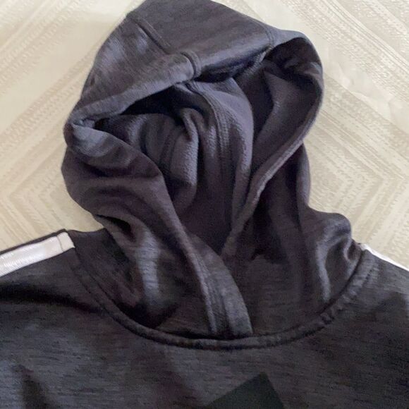 Adidas Boys Front Pocket Hooded Sweatshirt - Picture 4 of 6